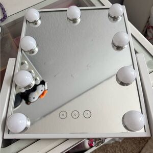 OP White Vanity Mirror with LED Lights